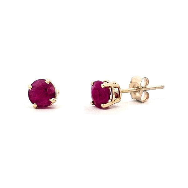 Yellow Gold Ruby Earrings Mark Jewellers La Crosse, WI