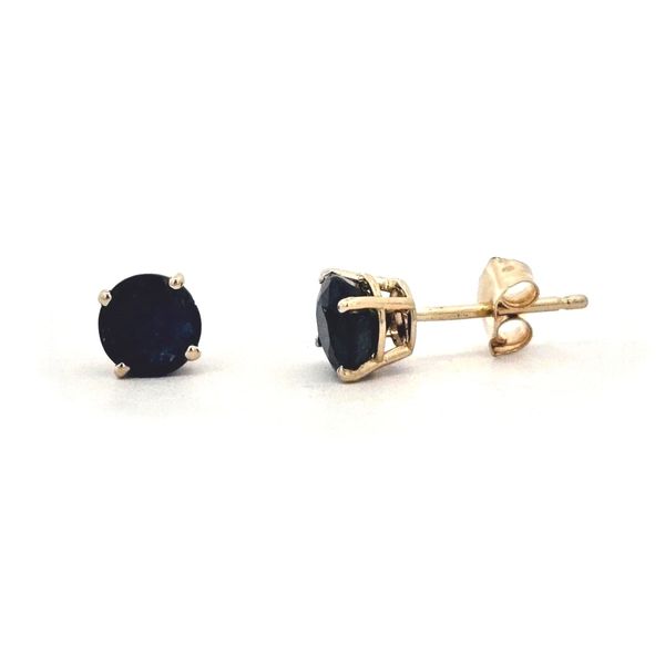 Yellow Gold Blue Sapphire Earrings Mark Jewellers La Crosse, WI