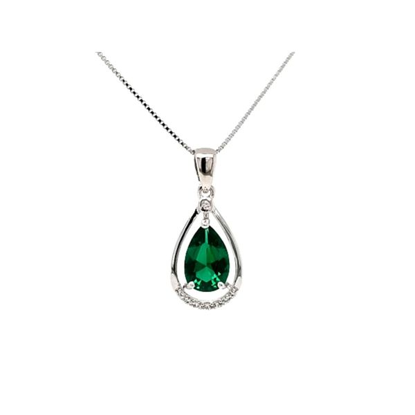 Created Emerald Pendant Mark Jewellers La Crosse, WI