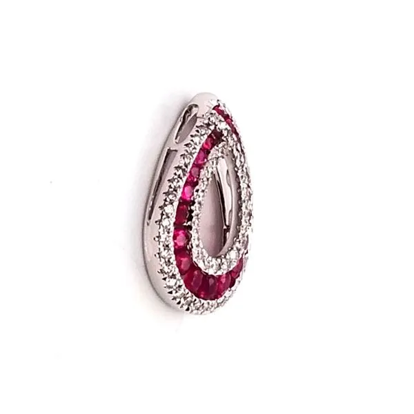 White Gold Ruby Pendant Image 2 Mark Jewellers La Crosse, WI