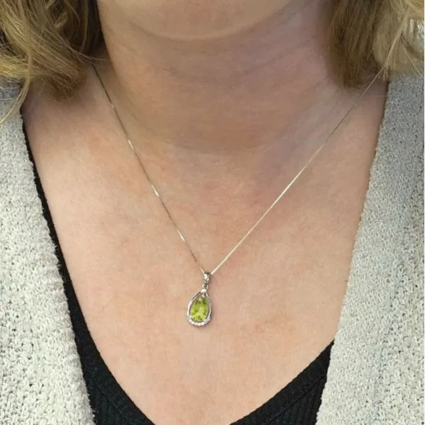 Sterling Peridot Pendant Image 3 Mark Jewellers La Crosse, WI