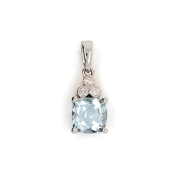 White Gold Aquamarine Pendant Mark Jewellers La Crosse, WI