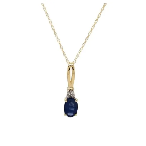 Yellow Gold Blue Sapphire Pendant Mark Jewellers La Crosse, WI