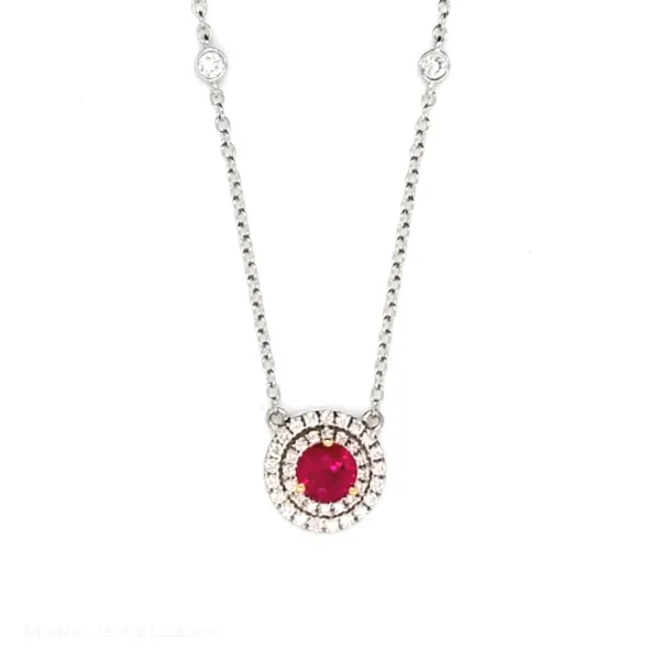 White Gold Ruby Necklace Mark Jewellers La Crosse, WI