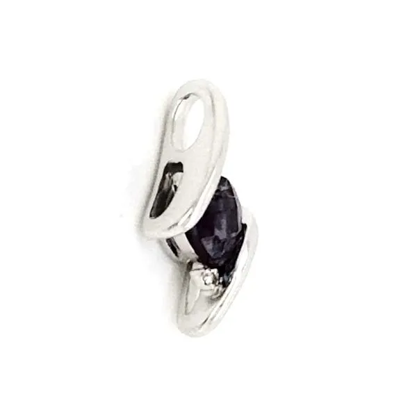 White Gold Created Alexandrite Pendant Image 2 Mark Jewellers La Crosse, WI