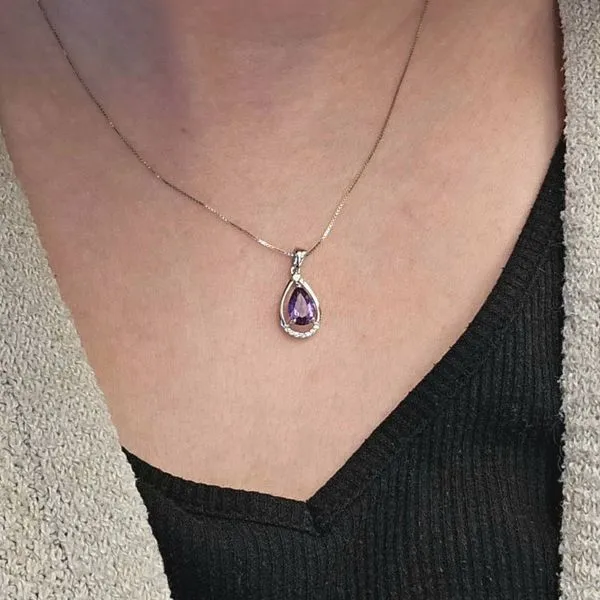 Sterling Amethyst Pendant Image 3 Mark Jewellers La Crosse, WI