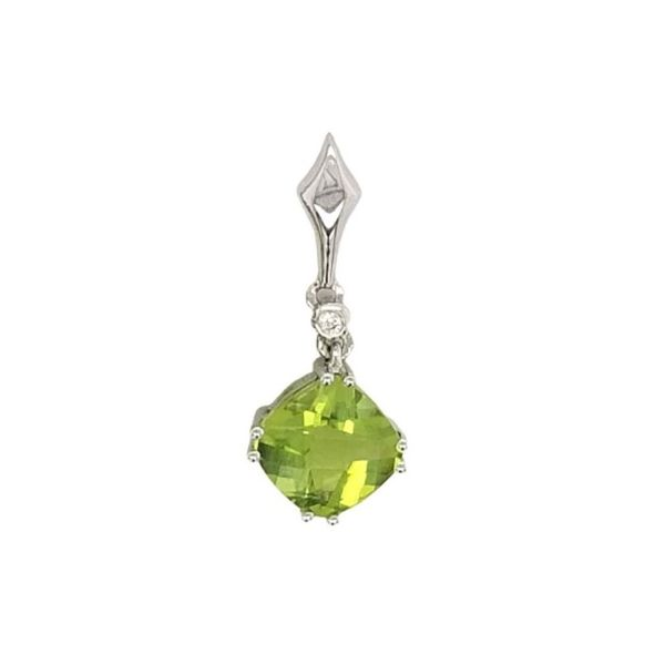 White Gold Peridot Pendant Mark Jewellers La Crosse, WI