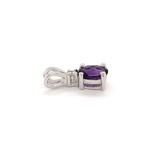 White Gold Amethyst Pendant Image 2 Mark Jewellers La Crosse, WI