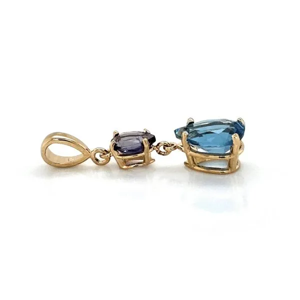 Blue Topaz & Iolite Pendant Image 2 Mark Jewellers La Crosse, WI