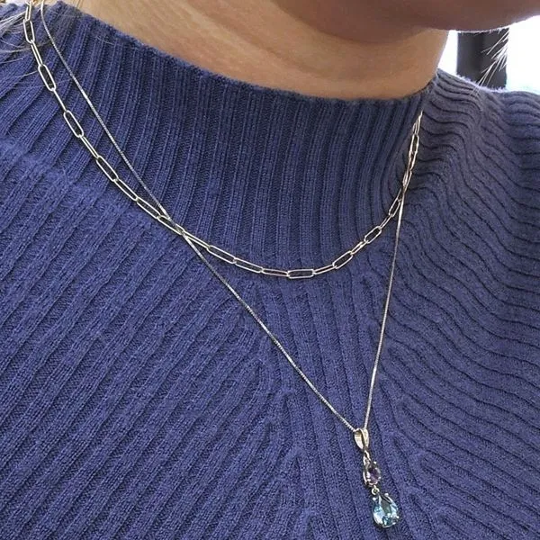 Blue Topaz & Iolite Pendant Image 3 Mark Jewellers La Crosse, WI