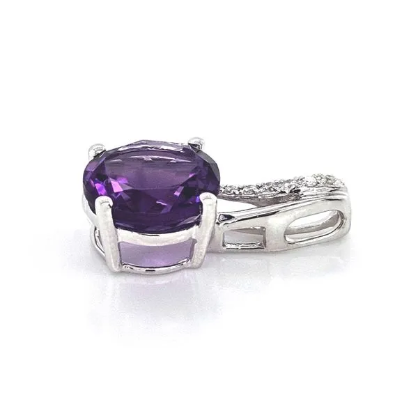 White Gold Amethyst Pendant Image 2 Mark Jewellers La Crosse, WI