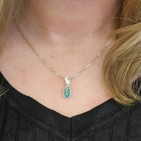 Sterling Opal Pendant Image 3 Mark Jewellers La Crosse, WI