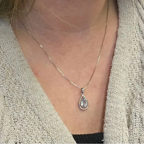 Sky Blue Topaz Pendant Image 3 Mark Jewellers La Crosse, WI