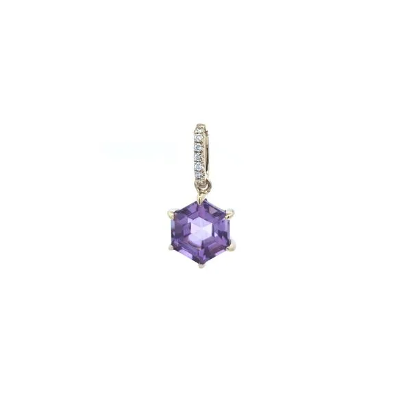 Yellow Gold Amethyst & Diamond Pendant Mark Jewellers La Crosse, WI