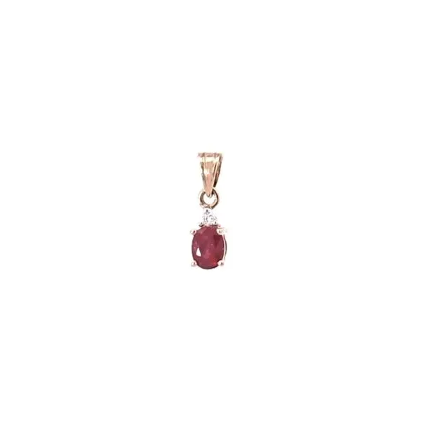 Yellow Gold Ruby & Diamond Pendant Mark Jewellers La Crosse, WI