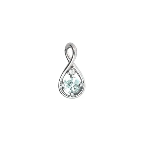 White Gold Aquamarine Pendant Mark Jewellers La Crosse, WI