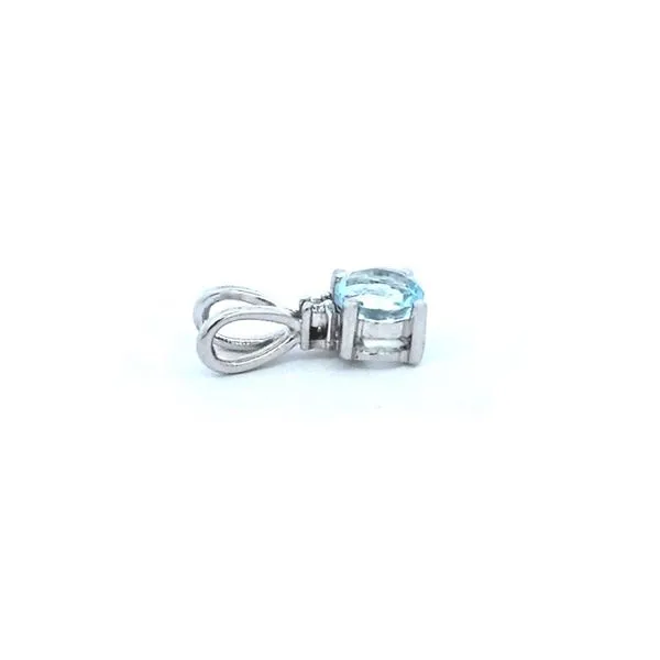 White Gold Aquamarine Pendant Image 2 Mark Jewellers La Crosse, WI