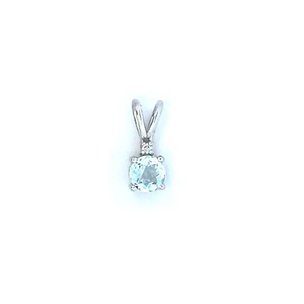White Gold Aquamarine Pendant Mark Jewellers La Crosse, WI