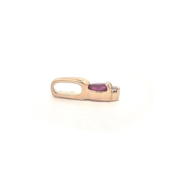 Yellow Gold Ruby & Diamond Pendant Image 2 Mark Jewellers La Crosse, WI