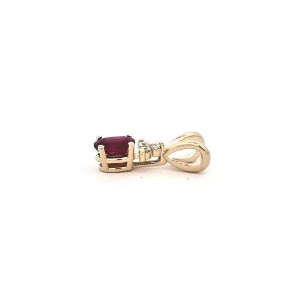 Yellow Gold Ruby Pendant Image 2 Mark Jewellers La Crosse, WI