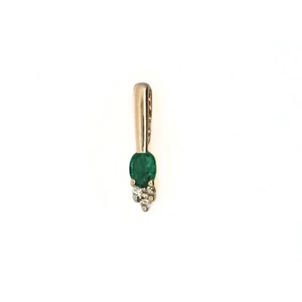 Yellow Gold Emerald & Diamond Pendant Mark Jewellers La Crosse, WI
