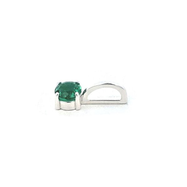 Sterling Synthetic Emerald Pendant Image 2 Mark Jewellers La Crosse, WI