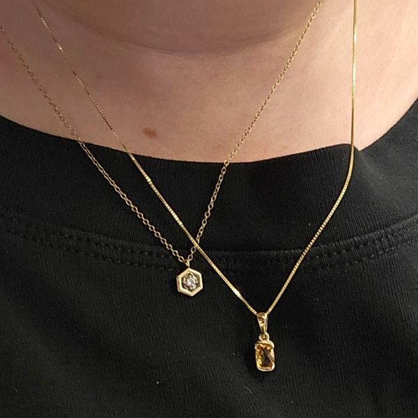 Yellow Gold Citrine Pendant Image 3 Mark Jewellers La Crosse, WI