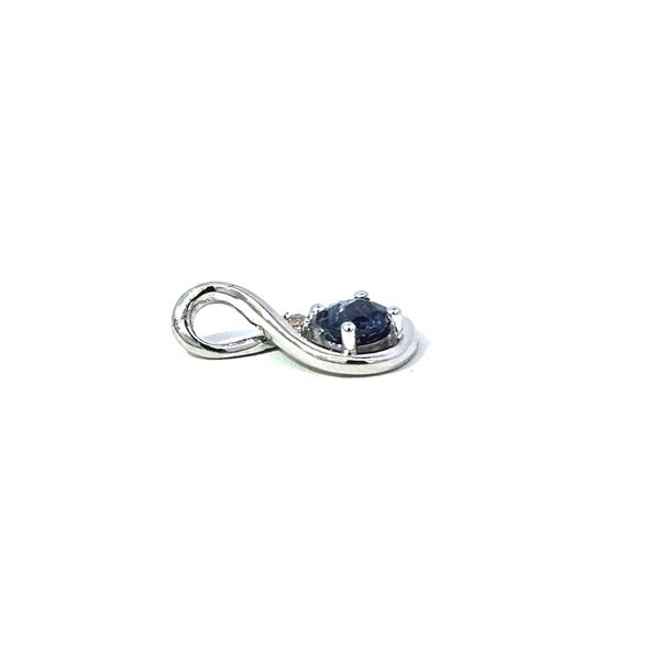 Sterling Sapphire & White Topaz Pendant Image 2 Mark Jewellers La Crosse, WI