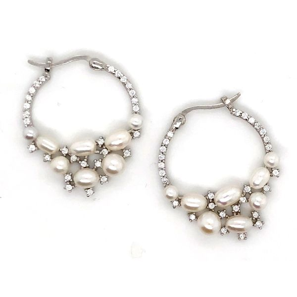 Pearl Hoop Earrings Mark Jewellers La Crosse, WI