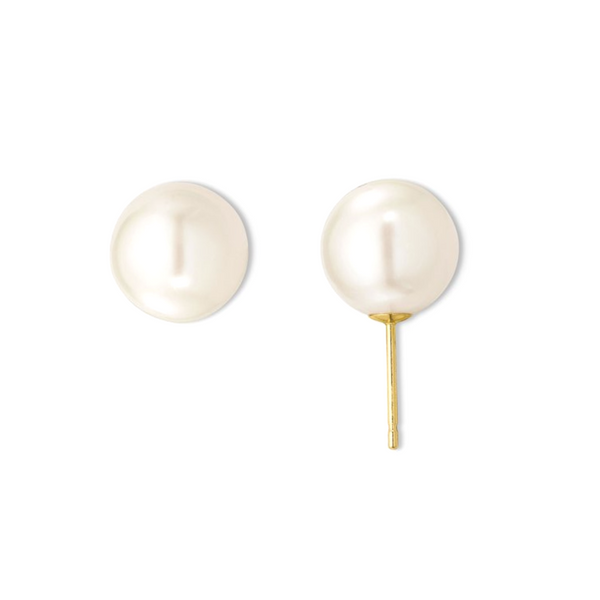 Yellow Gold Freshwater Pearl Stud Earrings Mark Jewellers La Crosse, WI