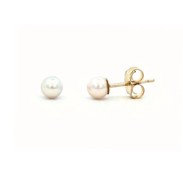 Yellow Gold Akoya Pearl Stud Earrings Mark Jewellers La Crosse, WI