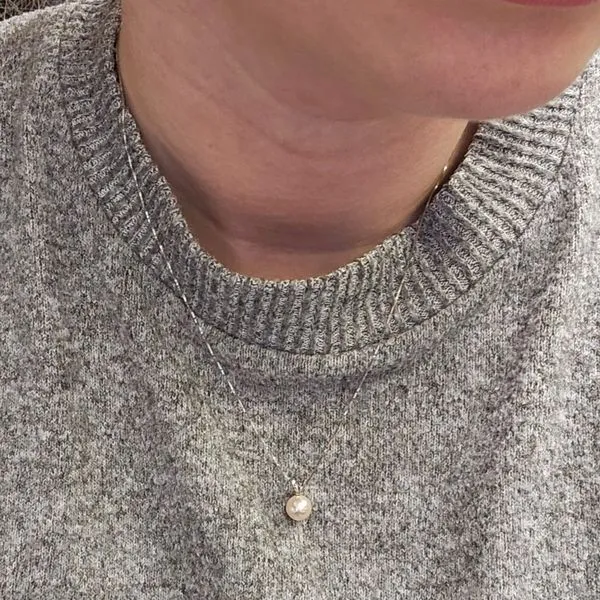 White Gold Akoya Pearl Pendant Image 3 Mark Jewellers La Crosse, WI