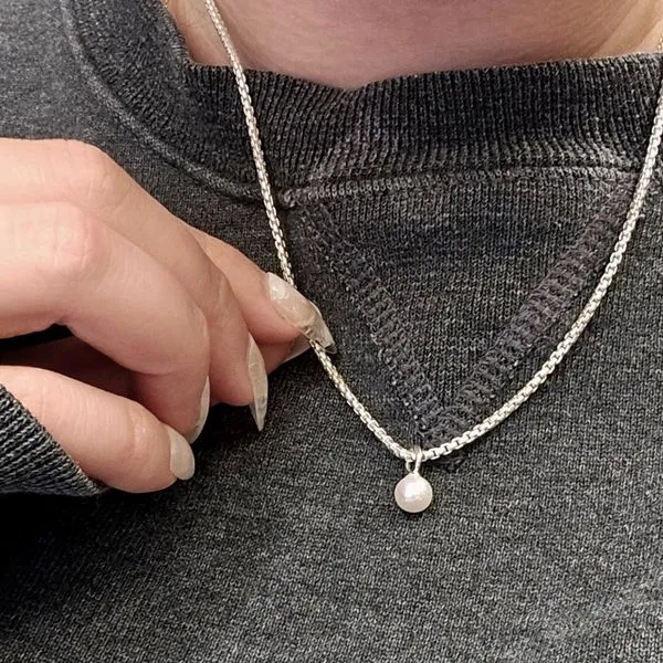 Sterling Freshwater Pearl Pendant Image 3 Mark Jewellers La Crosse, WI
