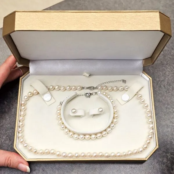 Sterling Freshwater Pearl Set Image 2 Mark Jewellers La Crosse, WI