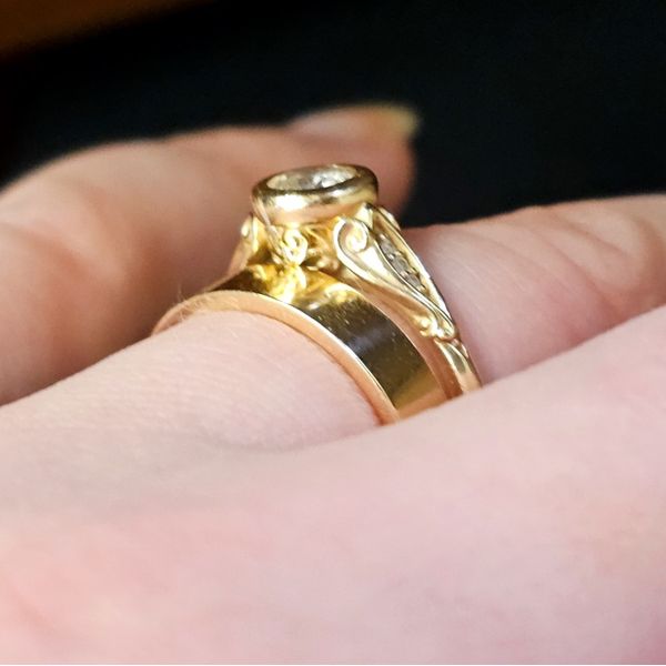 Yellow Gold Wedding Band Image 2 Mark Jewellers La Crosse, WI