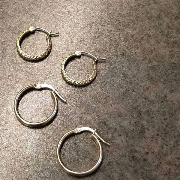 Gold Hoop Earrings Image 3 Mark Jewellers La Crosse, WI