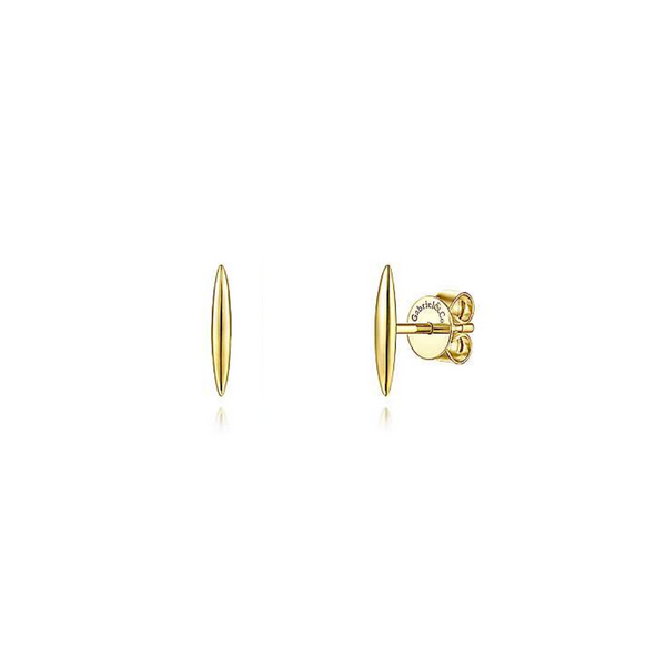 Yellow Gold Bar Stud Earrings Mark Jewellers La Crosse, WI