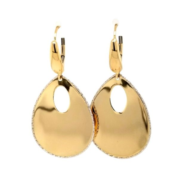 Yellow Gold Teardrop Leverback Earrings Mark Jewellers La Crosse, WI