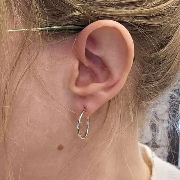White Gold Hoop Earrings Image 2 Mark Jewellers La Crosse, WI