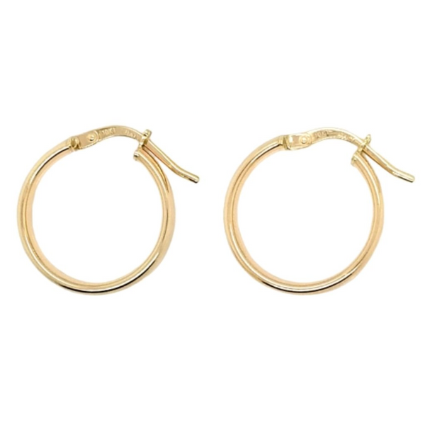 Yellow Gold Hoop Earrings Image 3 Mark Jewellers La Crosse, WI