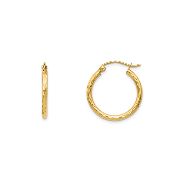 Yellow Gold Hoop Earrings Mark Jewellers La Crosse, WI