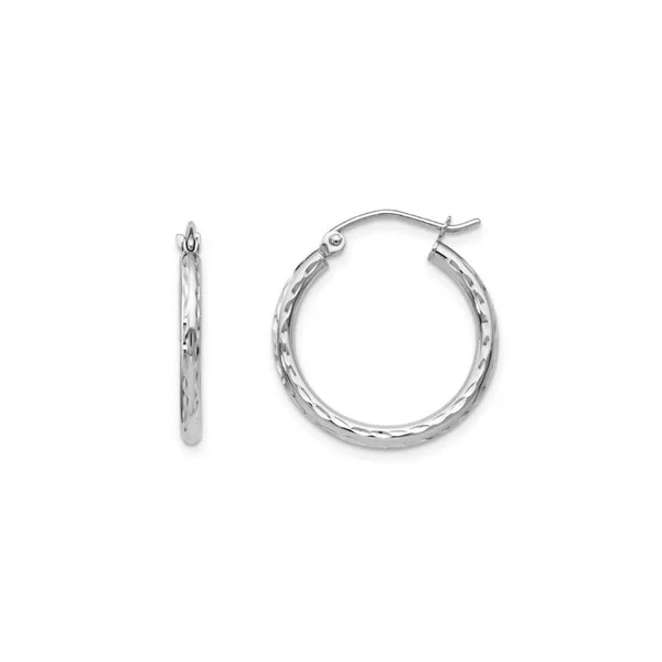 White Gold Hoop Earrings Mark Jewellers La Crosse, WI