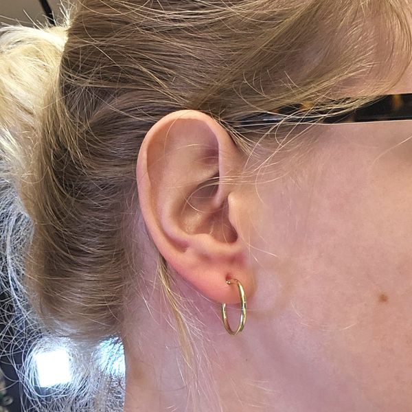 Gold Hoop Earrings Image 3 Mark Jewellers La Crosse, WI