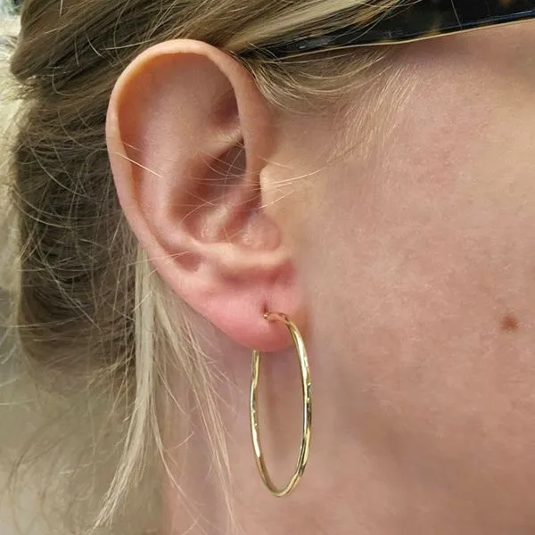 Gold Hoop Earrings Image 3 Mark Jewellers La Crosse, WI