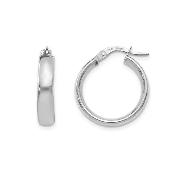 White Gold Hoop Earrings Mark Jewellers La Crosse, WI