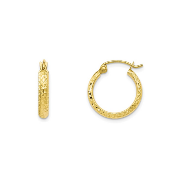 Yellow Gold Hoop Earrings Mark Jewellers La Crosse, WI
