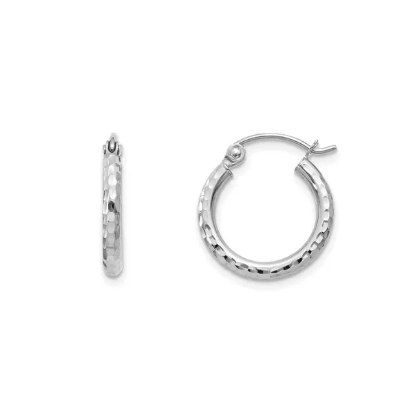 White Gold Hoop Earrings Mark Jewellers La Crosse, WI
