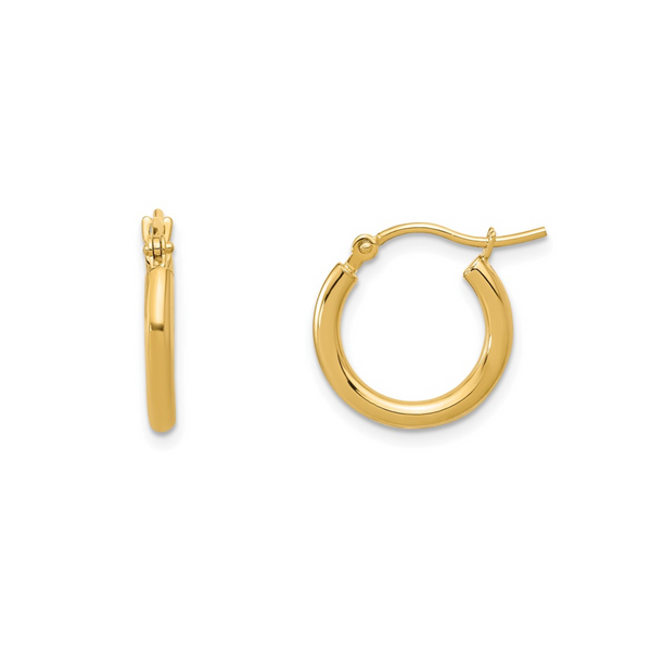 Yellow Gold Hoop Earrings Mark Jewellers La Crosse, WI