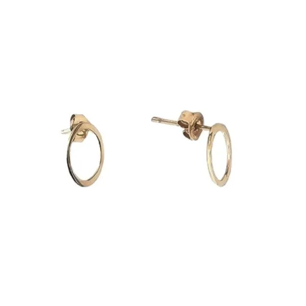 Yellow Gold Oval Stud Earrings Mark Jewellers La Crosse, WI