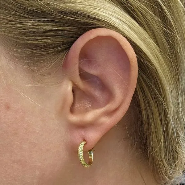 Yellow Gold Hoop Earrings Image 3 Mark Jewellers La Crosse, WI